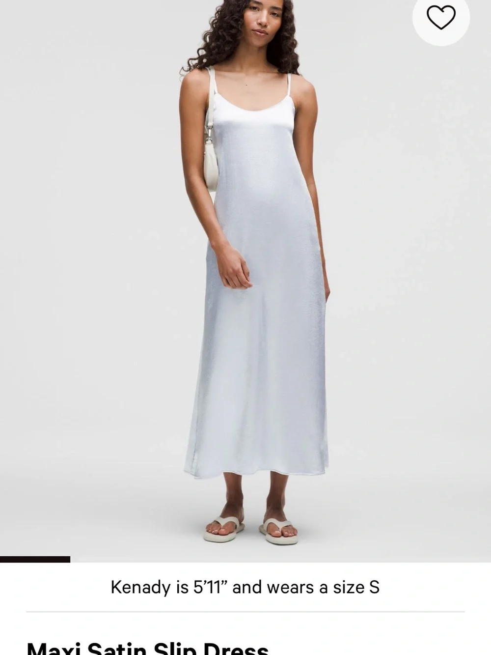 lululemon athletica Satin Maxi Slip Dress in Pale Blue